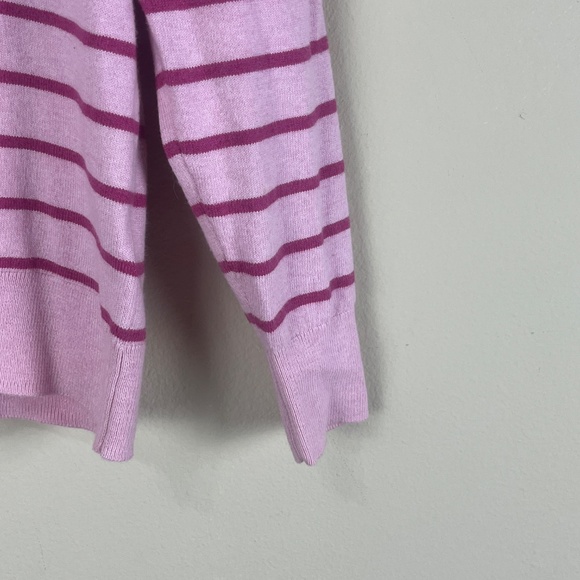 NWOT J.crew Women’s Cashmere Blend Polo Sweater Top Sz XXS Striped Pink H4 - Picture 3 of 9